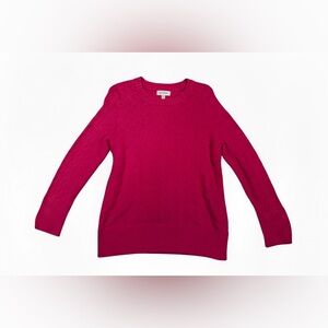 Free Assembly Pink Cable Knit Crewneck Sweater | Size L